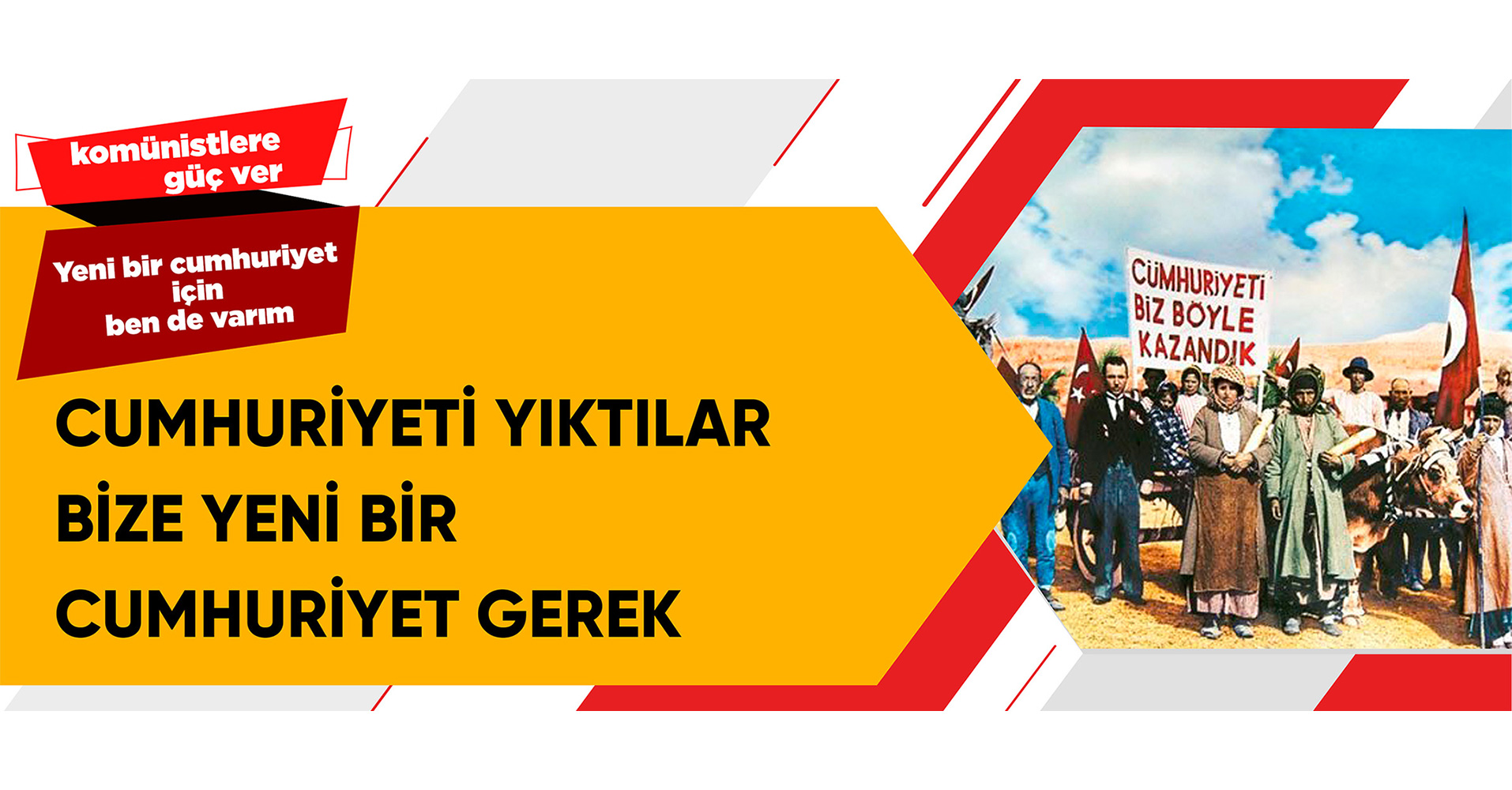 CUMHURİYETİ YIKTILAR,BİZE YENİ BİR CUMHURİYET GEREK!